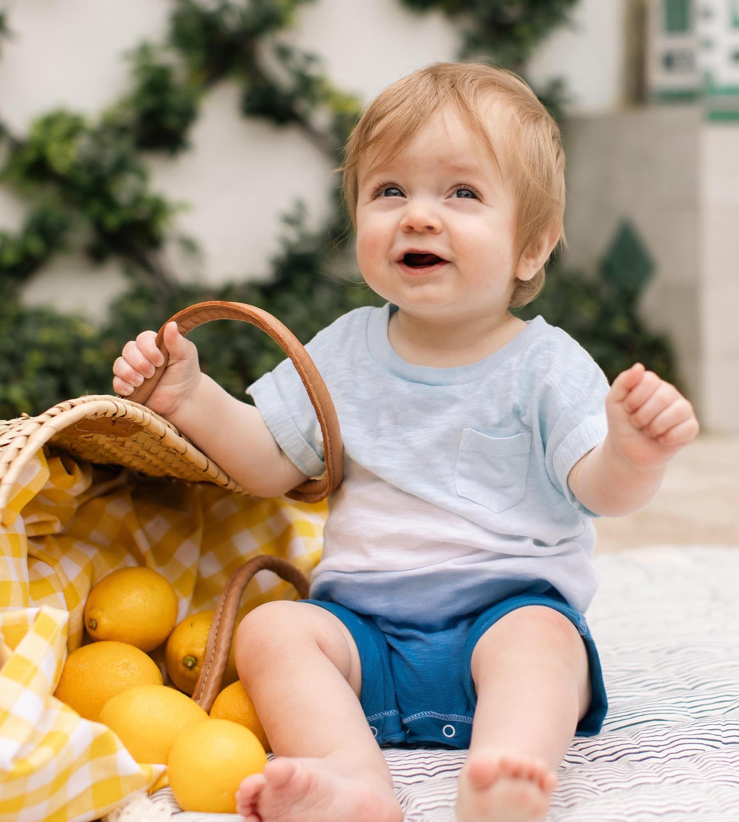 Double Dip Dye Organic Baby Boy Romper