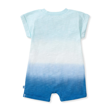 Double Dip Dye Organic Baby Boy Romper