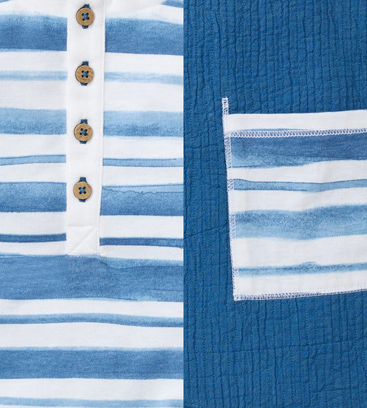 Watercolor Stripe Baby Boy Romper 2 Pack Set