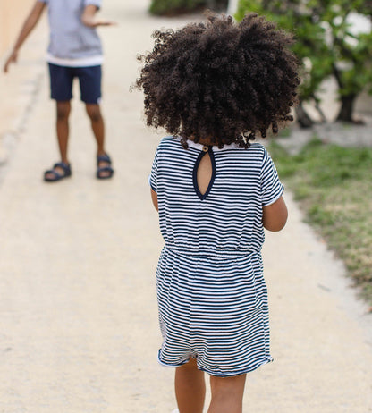 Classic Stripe Organic Cotton Girl Romper