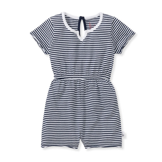 Classic Stripe Organic Cotton Girl Romper