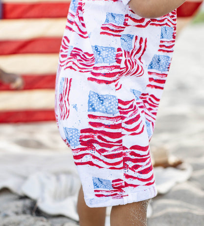 Majestic Flags Organic Cotton Baby Boy Romper
