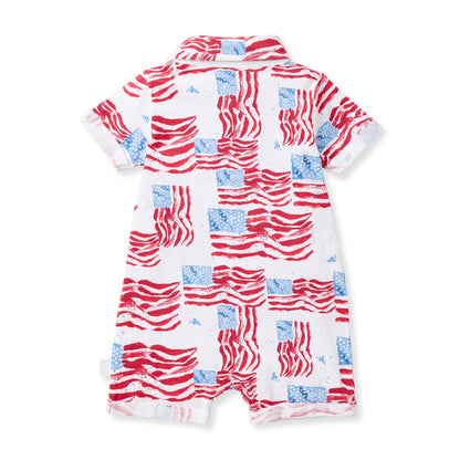 Majestic Flags Organic Cotton Baby Boy Romper