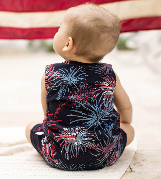 Celebrate America Organic Baby Boy Romper