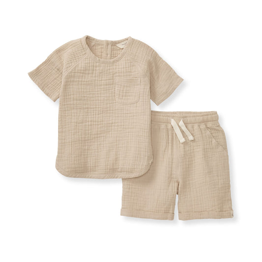 Mommy & Me Matching Crinkle Muslin Boy Set