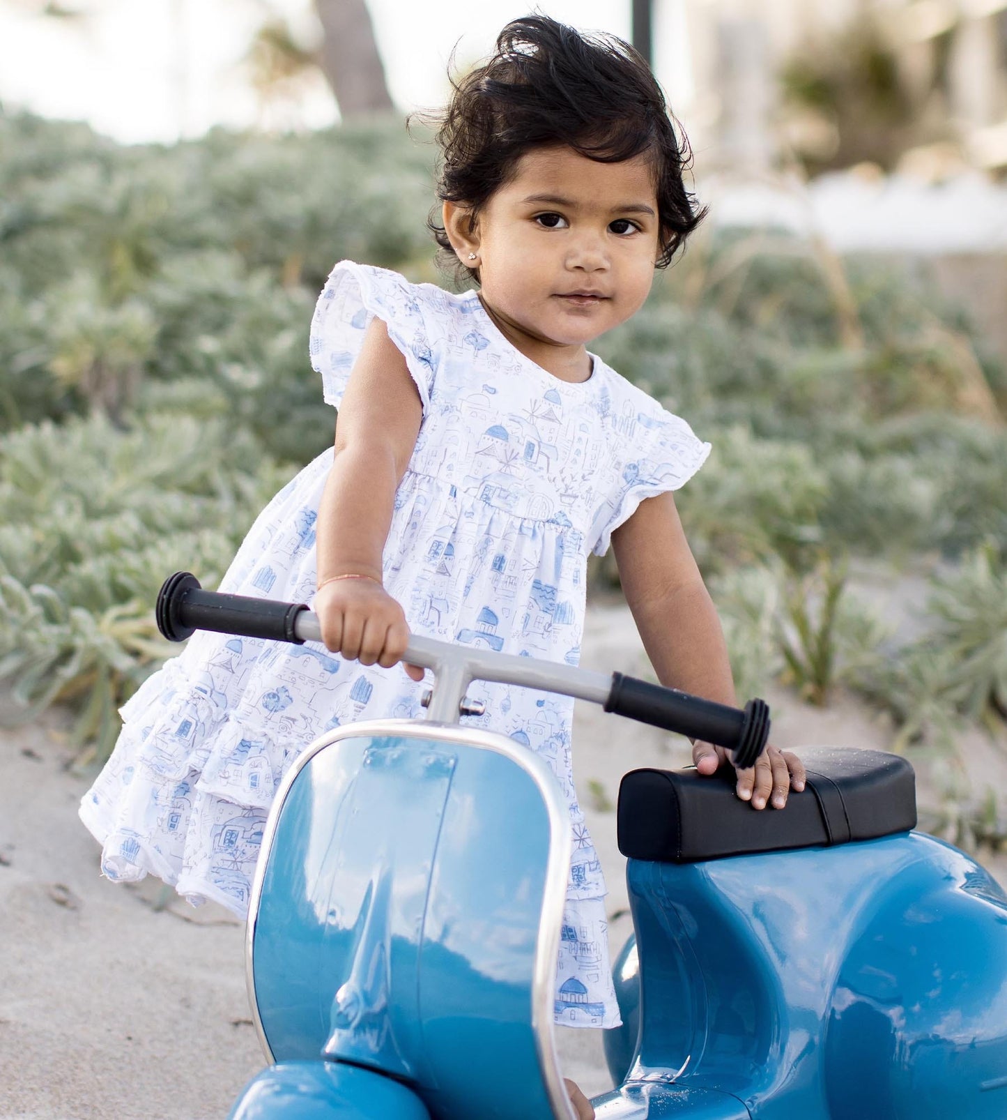 Santorini Organic Cotton Girl Dress