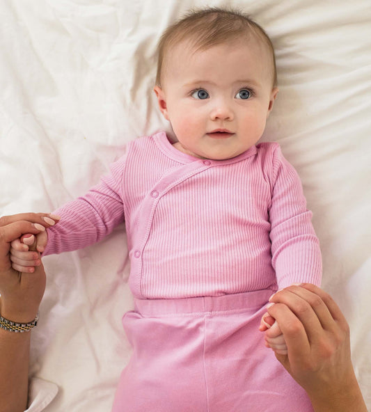 Wrap Front Baby Girl Bodysuit Set