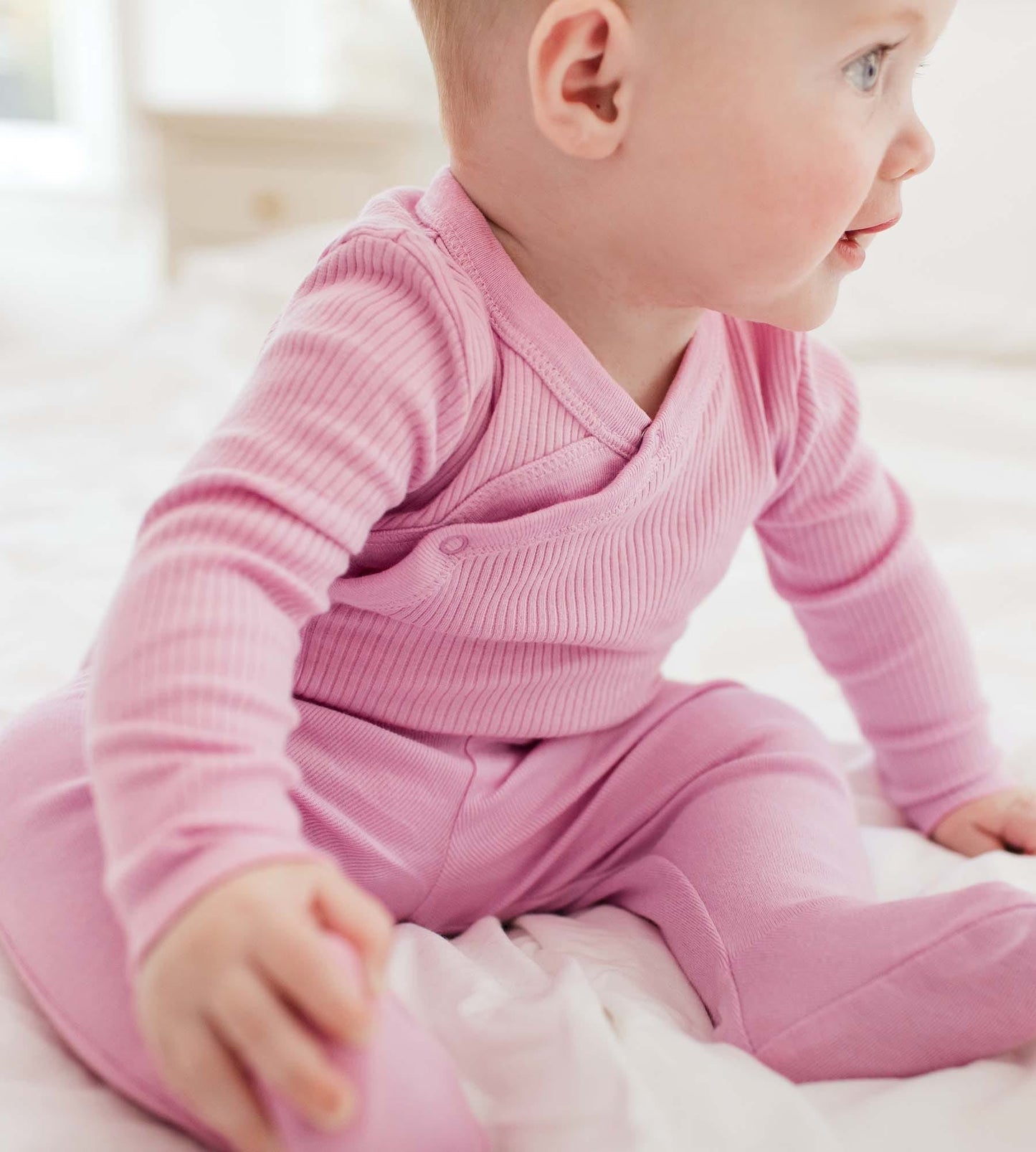 Wrap Front Baby Girl Bodysuit Set