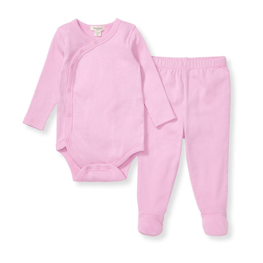 Wrap Front Baby Girl Bodysuit Set