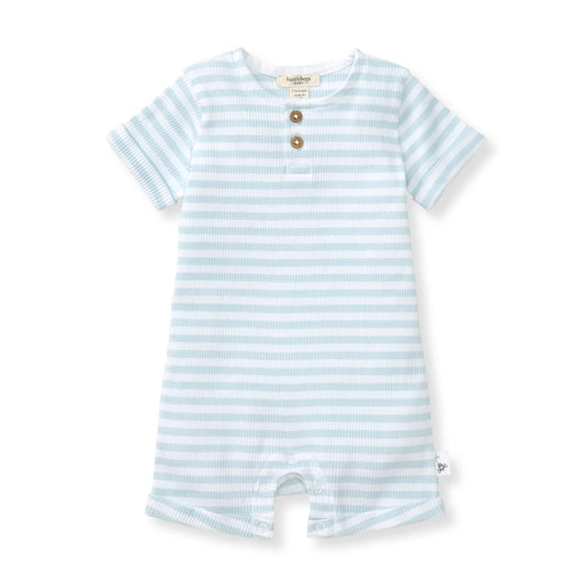 Rib Stripe Organic Cotton Baby Romper