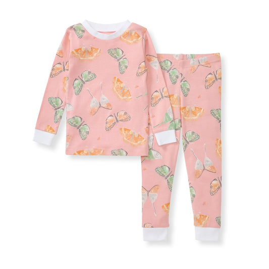 Desert Moths Organic Cotton 2-Piece Girl Pajamas