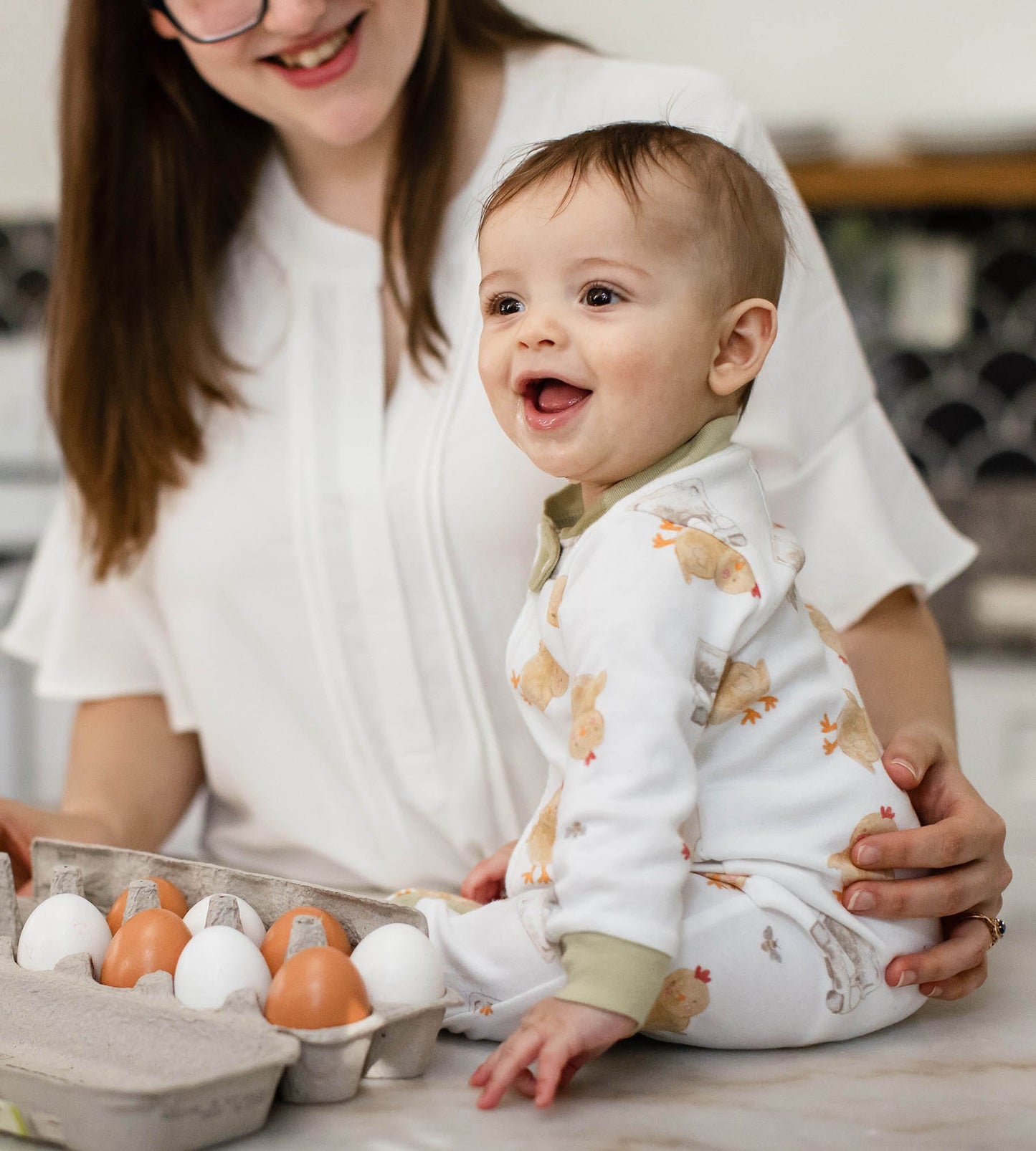 Farm Fresh Eggs Organic Cotton Sleep & Play