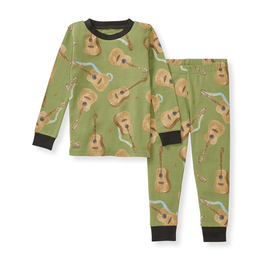 Acoustic Guitar Organic Cotton 2-Piece Pajamas