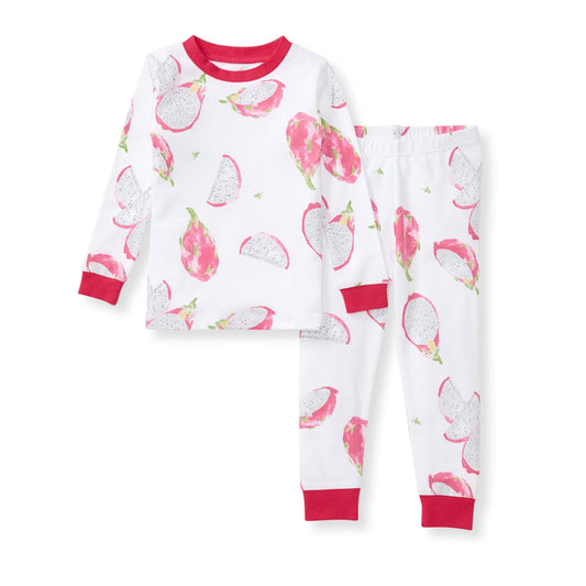 Dragon Fruit Organic Cotton 2-Piece Girl Pajamas