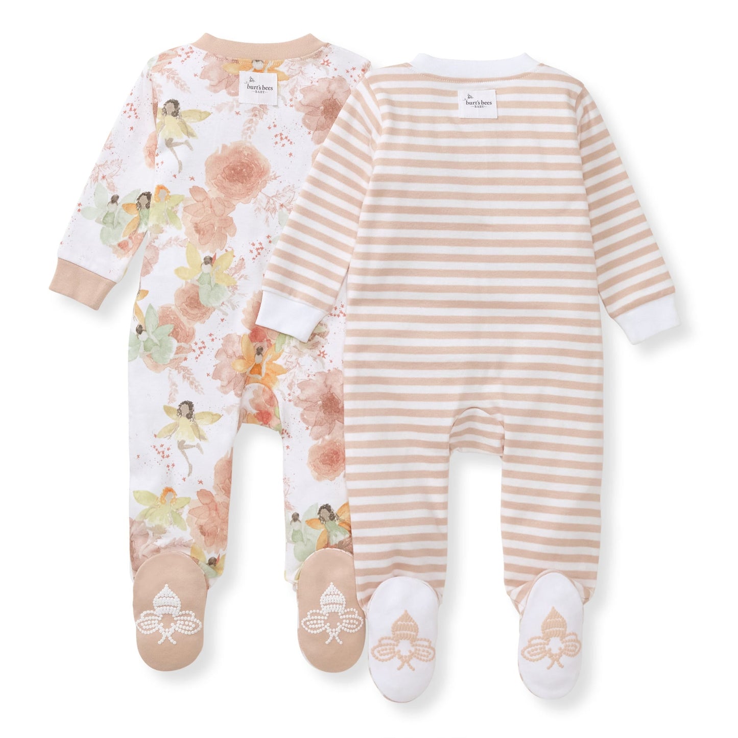 Fairy Floral Organic Cotton Girl Sleep & Play - 2 Pack