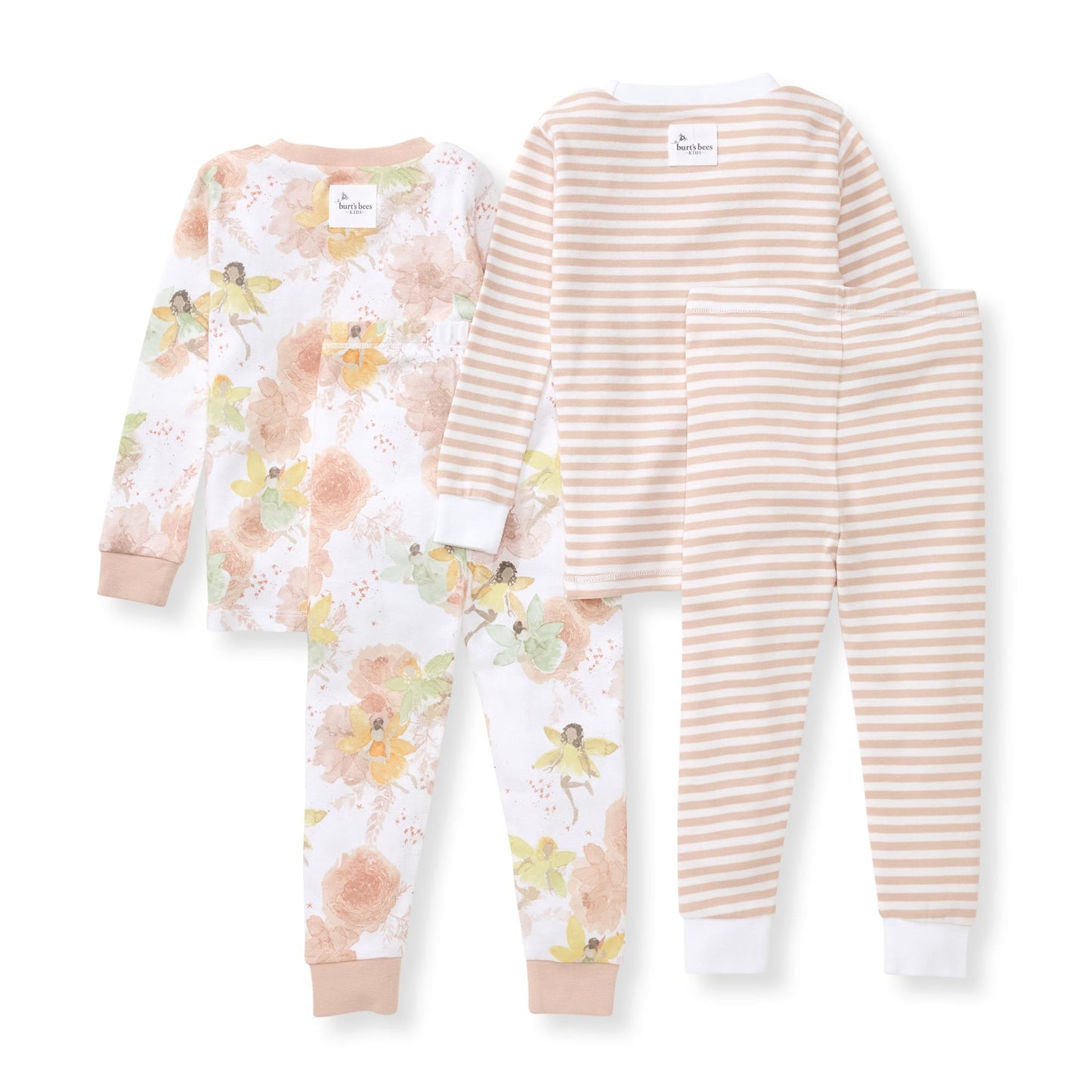 Fairy Floral Organic Cotton 2-Piece Girl Pajamas - 2 Pack