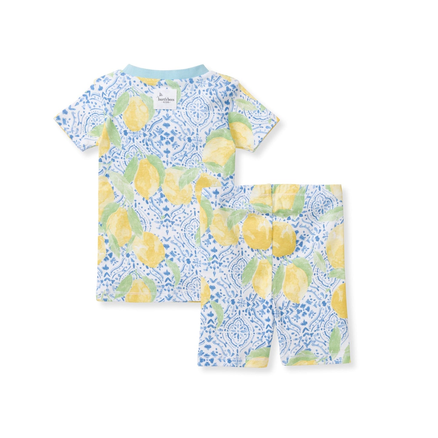 Lemon Tiles Organic Cotton Two-Piece Pajamas