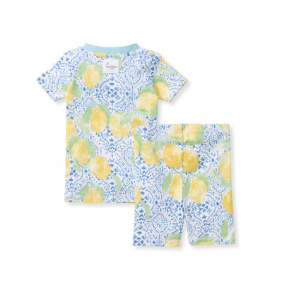 Lemon Tiles Organic Cotton Two-Piece Pajamas