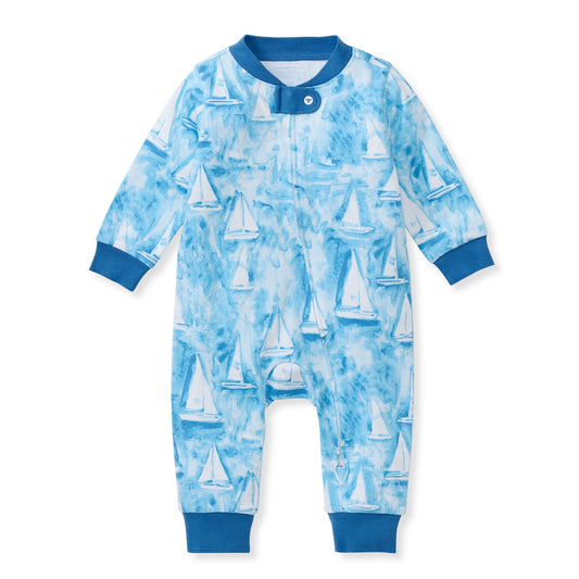 Mediterranean Sailing Organic Cotton Sleep & Play