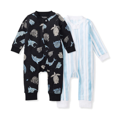 Mosaic Sea Animals Organic Cotton Sleep & Play 2 Pack