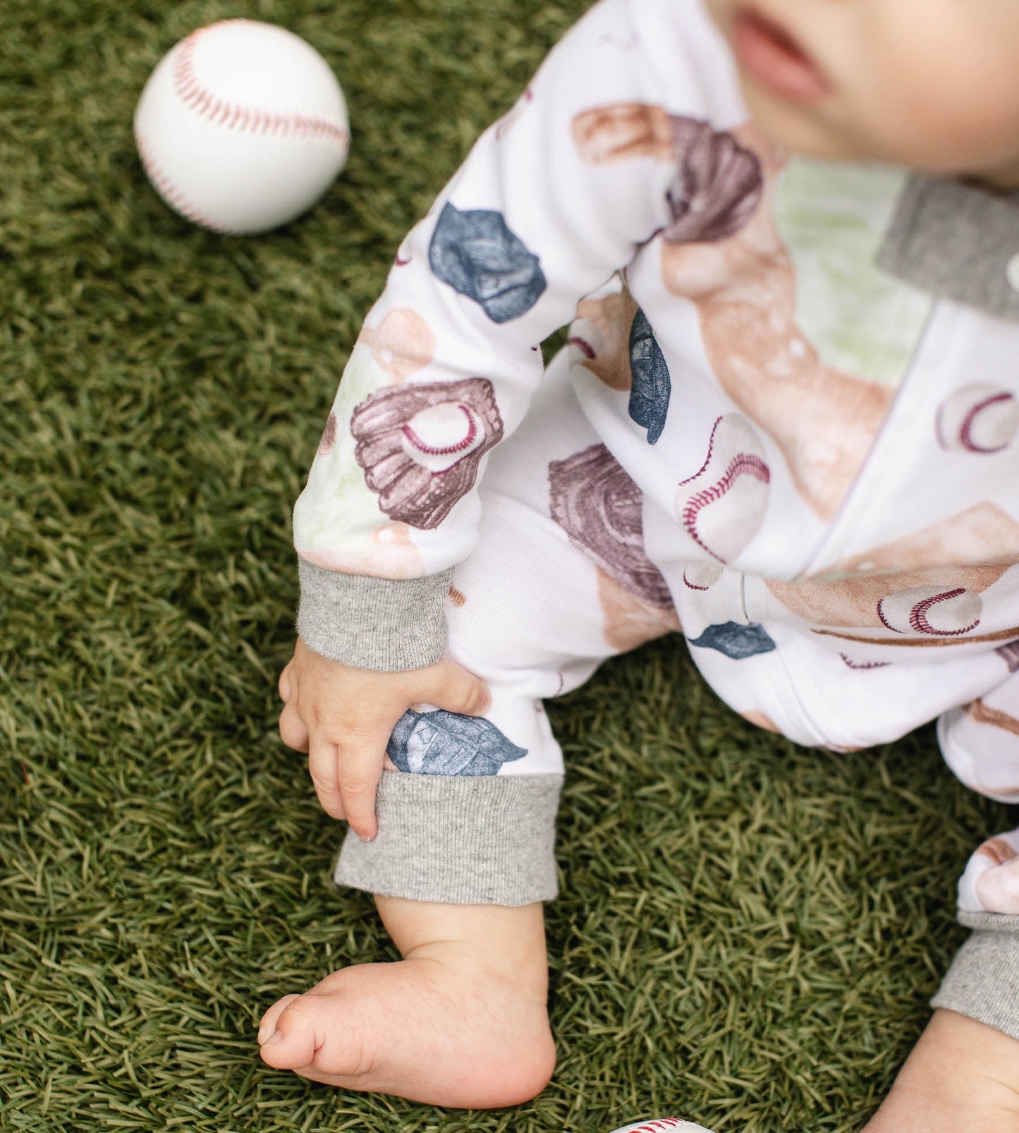Baseball Organic Cotton Sleep & Play