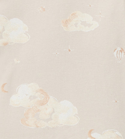 Good Night Sky Organic Cotton Crib Sheets Set of 2 - Limestone