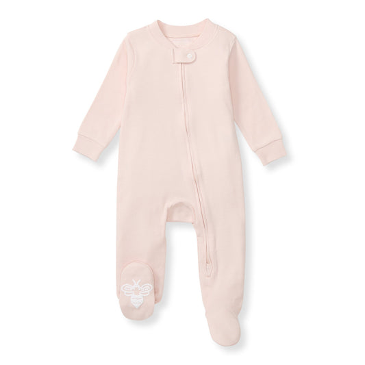 Solid Rib Organic Cotton Sleep & Play - Ranunculus