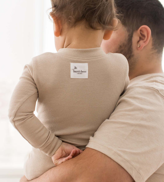 Solid Rib Organic Cotton Two-Piece Pajamas - Hummus