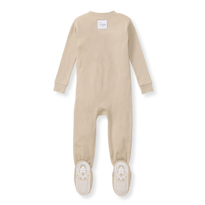 Solid Rib Organic Cotton Sleeper - Hummus