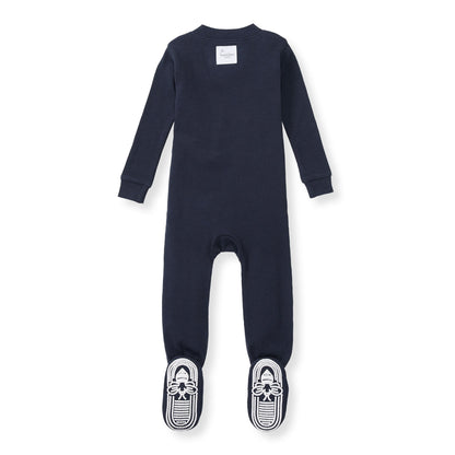 Solid Rib Organic Cotton Sleeper - Midnight