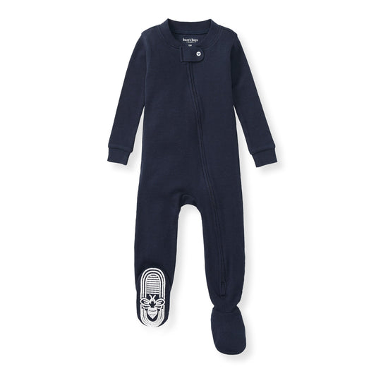 Solid Rib Organic Cotton Sleeper - Midnight