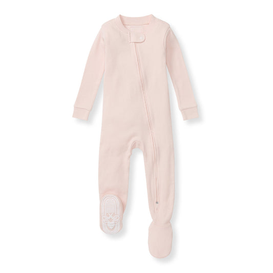 Solid Rib Organic Cotton Sleeper - Ranunculus