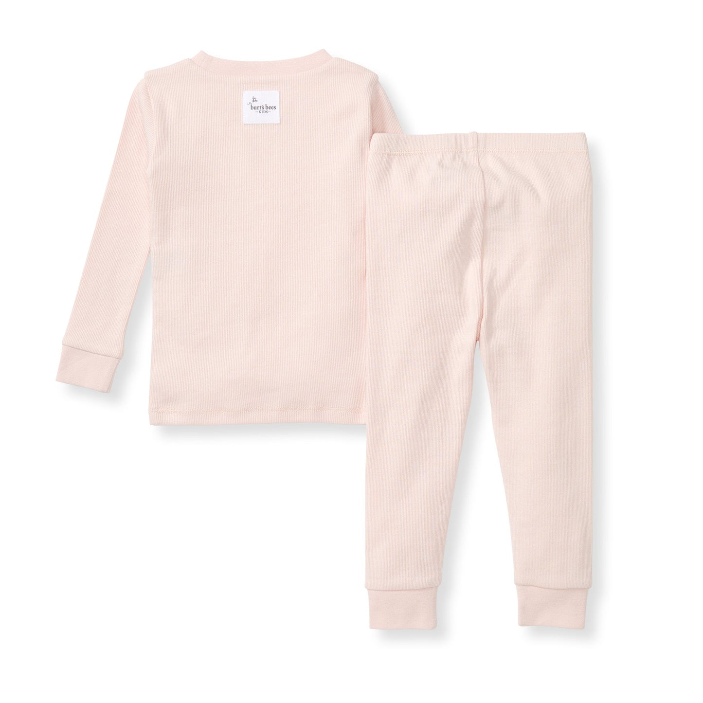 Solid Rib Organic Cotton Two-Piece Pajamas - Ranunculus