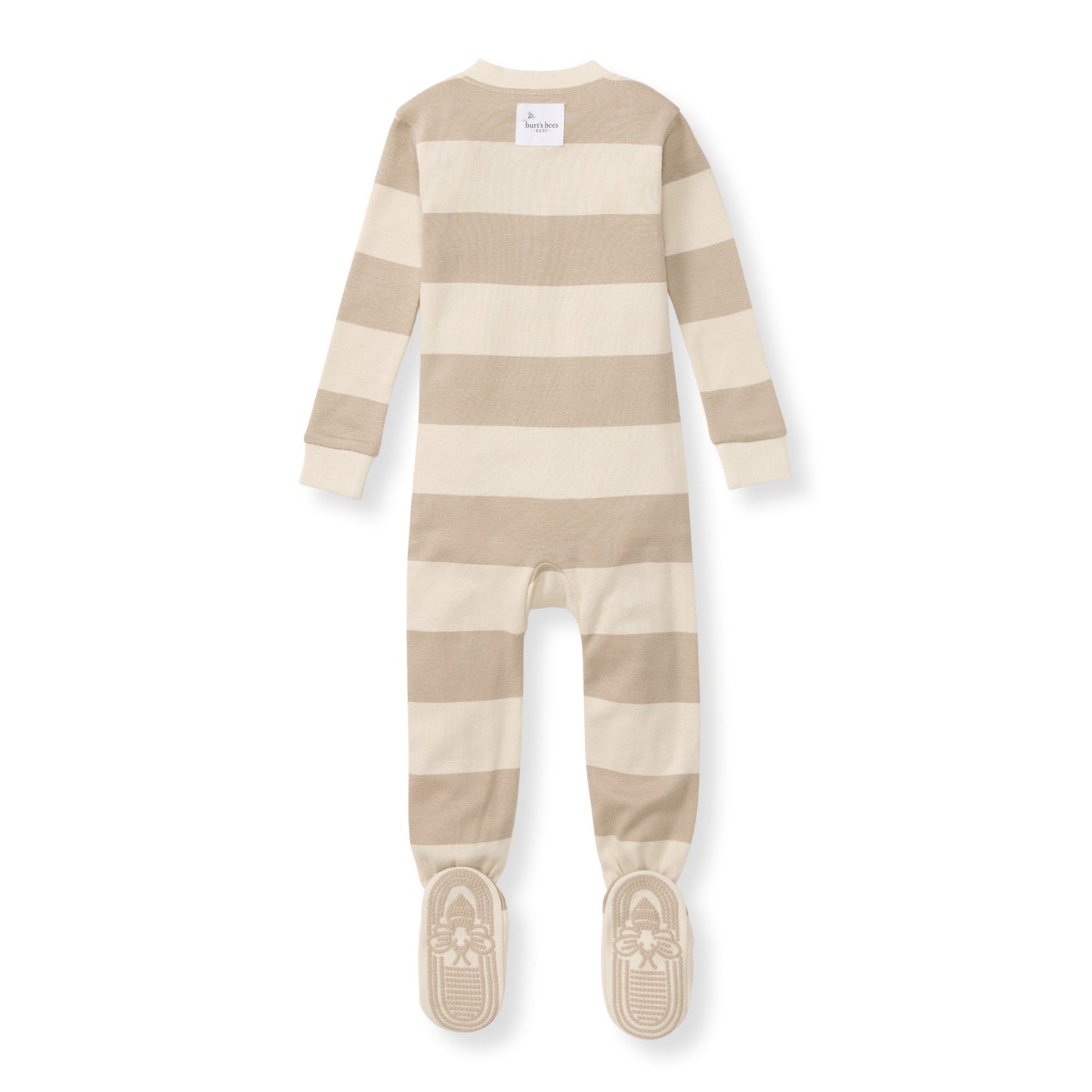 Mommy & Me Rugby Stripe Organic Cotton Sleeper - Oat