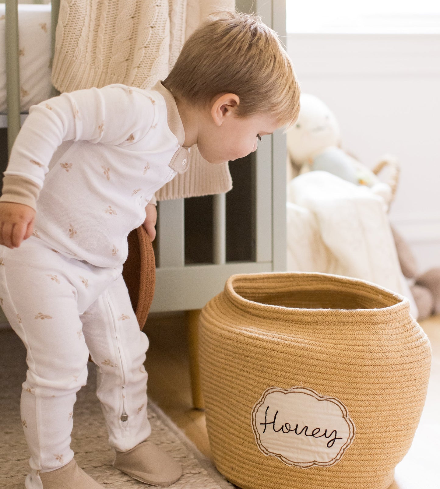 Golden Bee Organic Cotton Two-Piece Pajamas - Hummus