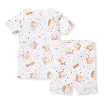 Birthday Cake Organic Two-Piece Short Sleeve Pajamas