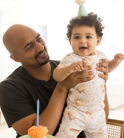 Birthday Cake Organic Two-Piece Short Sleeve Pajamas
