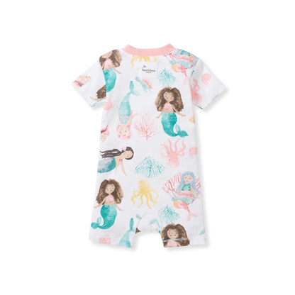 Magical Mermaids Organic Baby Sleeper Romper