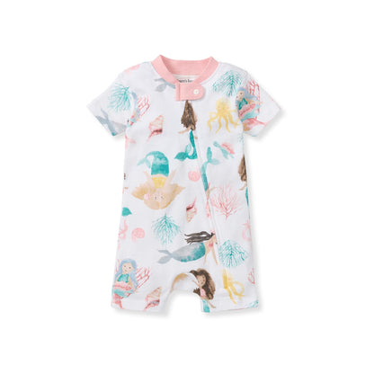 Magical Mermaids Organic Baby Sleeper Romper