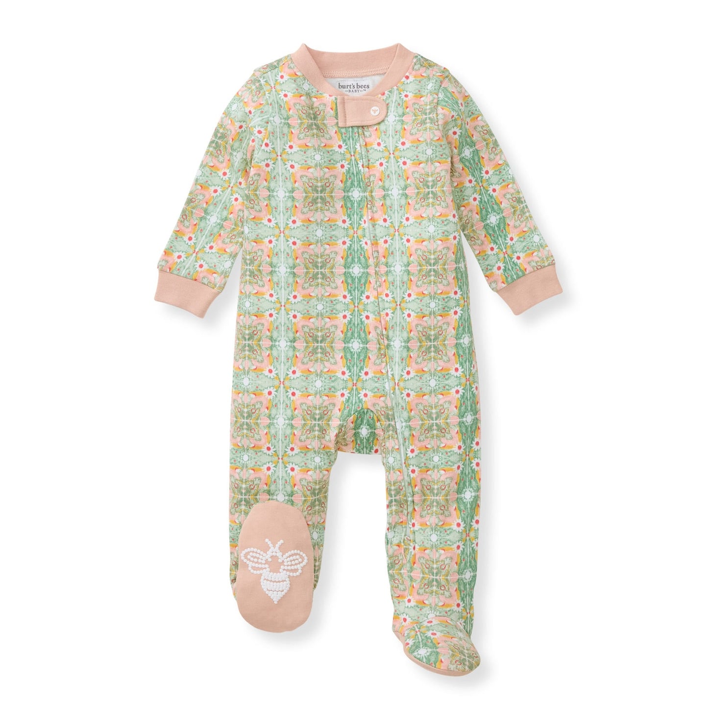 Floral Tile Organic Cotton Girl Sleep & Play