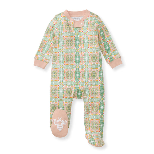 Floral Tile Organic Cotton Girl Sleep & Play