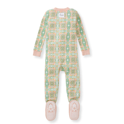 Floral Tile Organic Cotton Girl Sleeper