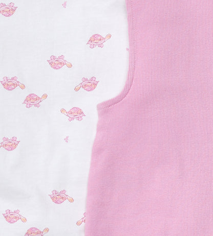 Tortoise Baby Girl Jumpsuit & Bodysuit Set