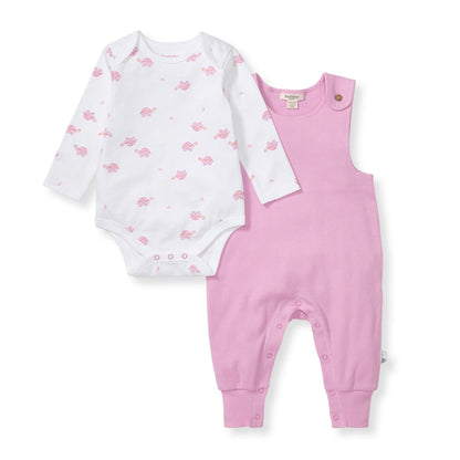 Tortoise Baby Girl Jumpsuit & Bodysuit Set