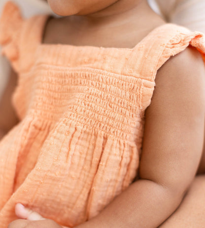 Dotted Muslin Baby Girl Jumpsuit