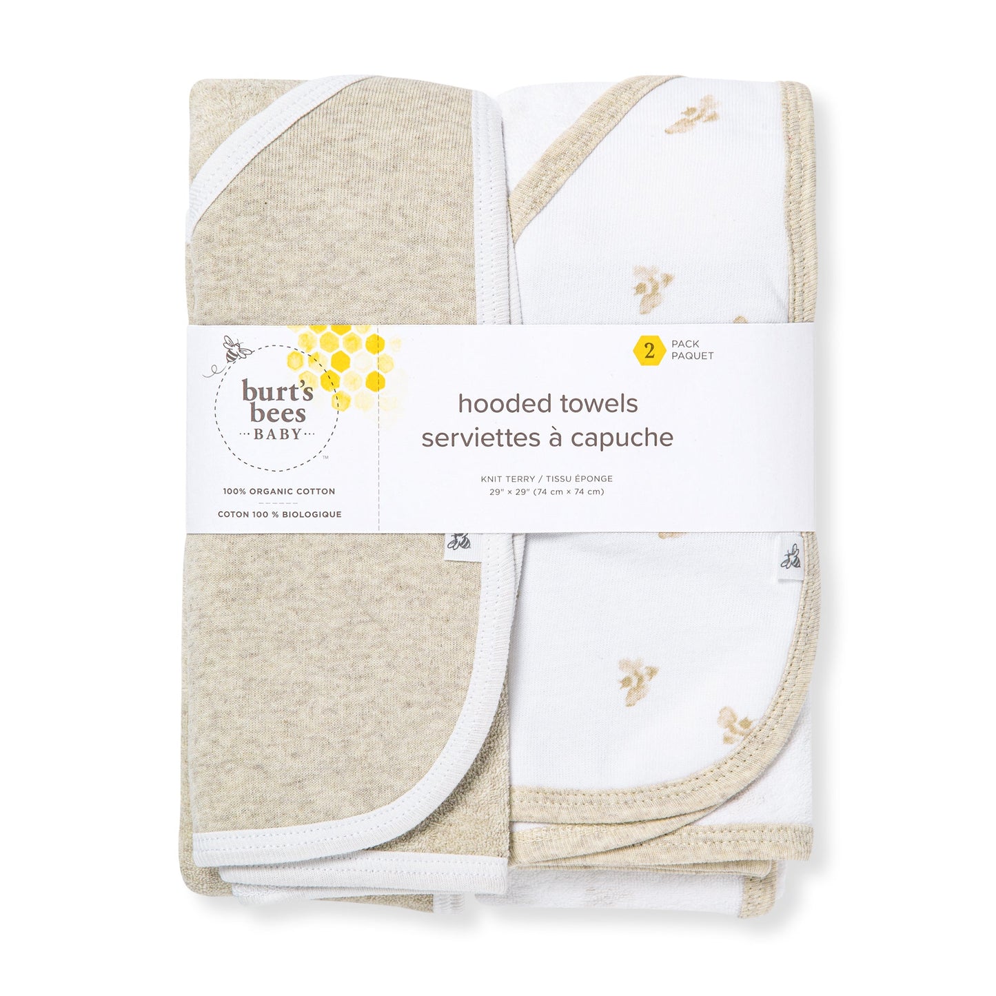 Golden Bee Organic Knit Terry Towels Set of 2
