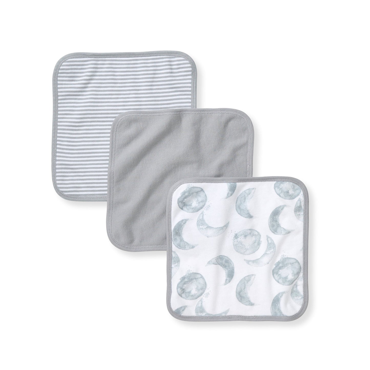 Hello Moon Organic Cotton Knit Terry Washcloths 3 Pack