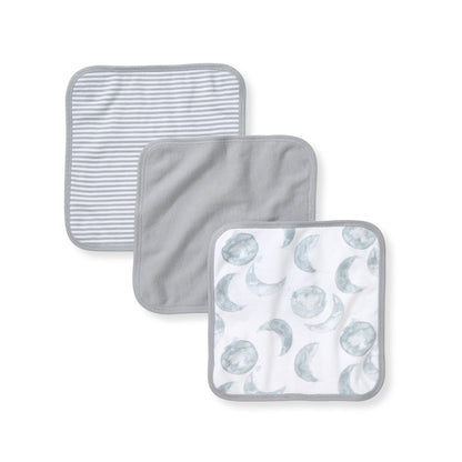 Hello Moon Organic Cotton Knit Terry Washcloths 3 Pack