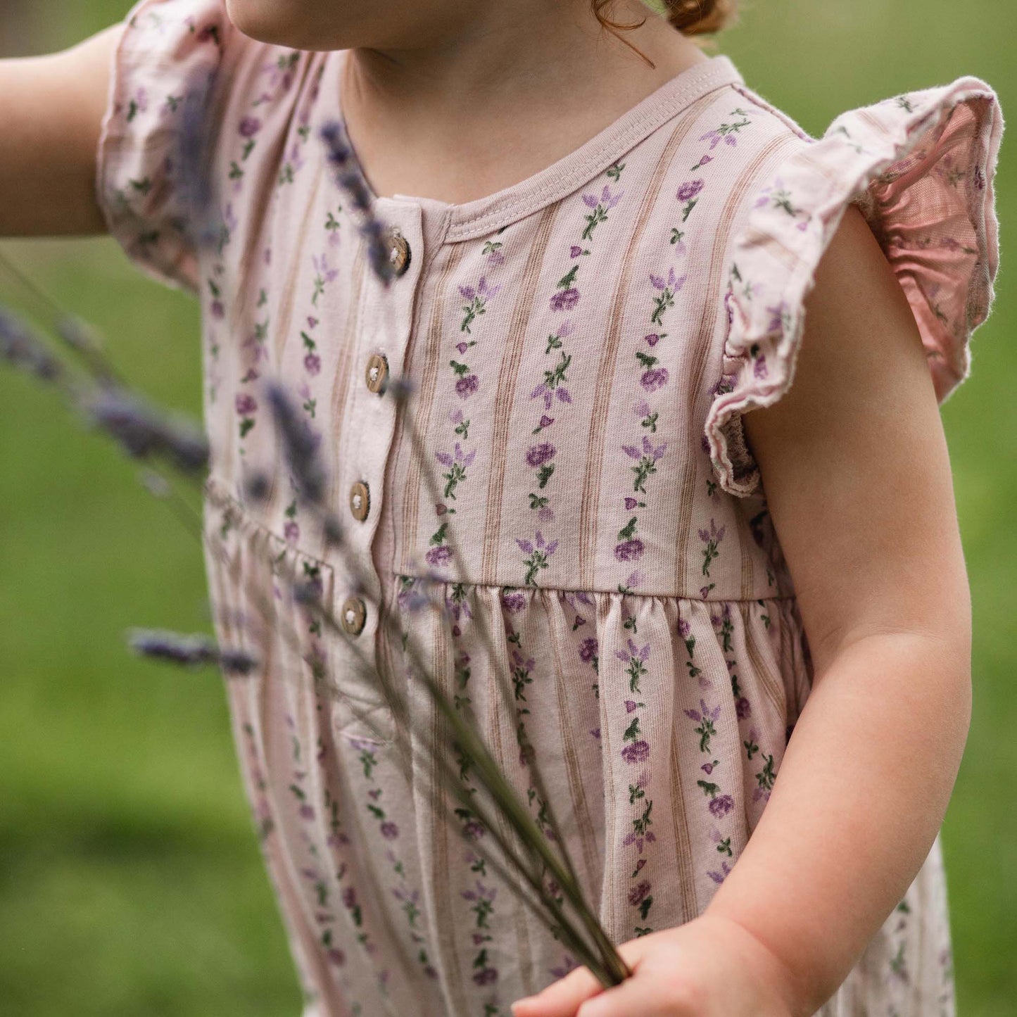 Farmhouse Floral Organic Baby Girl Jumpsuit