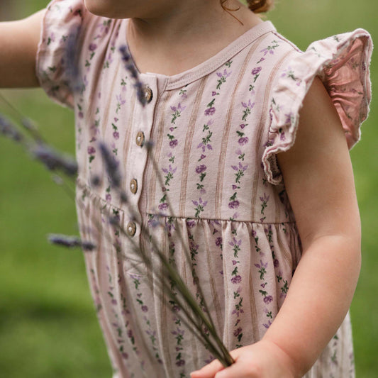 Farmhouse Floral Organic Baby Girl Jumpsuit
